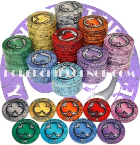 ชิปโป๊กเกอร์เซรามิก EPT Professional 10 กรัม 40 มม. ดีไซน์หรูหรา สีและโลโก้ปรับแต่งได้เต็มที่ พร้อมถาดสำหรับผู้เล่นคาสิโน - Product Image 4