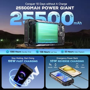 New 5g Ai điện thoại gồ ghề ulefone armor 34 Pro 25500mAh 32GB + 512GB được xây dựng trong máy chiếu 120Hz 6.95 "NFC điện thoại di động - Product Image 4