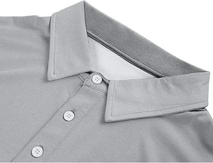 Camiseta informal de alta calidad para hombre, camiseta de Polo, parte inferior ajustada, manga corta de verano, antiarrugas, hecha de poliéster - Product Image 4