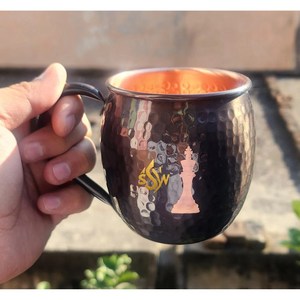 High Quality Handcrafted Copper Cup Super Heavyweight Eco-Friendly Water <b>Glass</b> Easy Care Ayurvedic <b>Mug</b> Coffee Drinking Supplies - Product Image 1