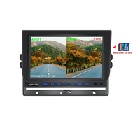 Kit DVR mobile 7 pouces | Moniteur à écran partagé quadruple 4 canaux | Système de caméra de recul à enregistrement en boucle pour camions, bus, camping-cars et flottes