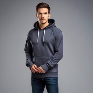 เสื้อฮู้ดดี้ดีไซน์เนอร์สั่งทำคุณภาพสูง แบบยูนิเซ็กส์ แขนสั้น ทรงโอเวอร์ไซส์ ผ้าฝ้ายฟลีซ 100% ซิปหน้า แห้งเร็ว พิมพ์ลายพัฟ - Product Image 2