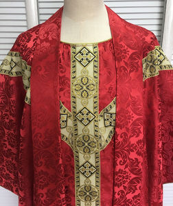 2025นักบวชสีชมพูพร้อมเย็บปักถักร้อยสีทองและขโมยดีไซน์ใหม่สำหรับคุณพ่อตามสั่ง - Product Image 4