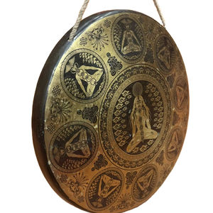 Gong de guérison de style traditionnel népalais cloche chantante décorative en métal pour la méditation de yoga - Product Image 2