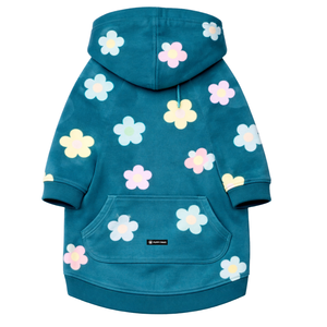 Sudadera con Capucha para Perro con Estampado de Margaritas, Sudadera de Forro Polar Suave con Diseño Floral Verde, Sudadera Cálida y Acogedora para Invierno - Product Image 5