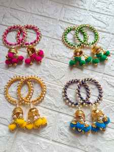 Bracelets ethniques Kaleera pour mariée, bracelets multicolores assortis pour les faveurs de mariage indien, Mehndi Haldi, Sangeet Rakhi et cadeaux - Product Image 6