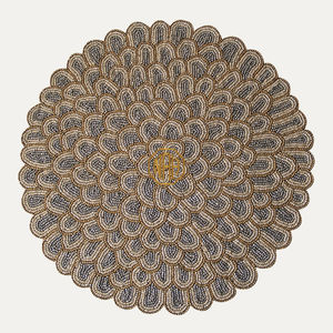 Best Seller Set of 1 Handmade Beaded <b>Round</b> <b>Placemats</b> Custom Indian Style Premium Table Decor Mats & Pads - Product Image 6