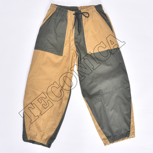 Pantalones de Nieve 2025 con Paneles en Contraste Verde y Bronceado, Cintura con Cordón Ajustable, Bolsillos Utilitarios y Puños Elásticos Protectores contra la Nieve - Product Image 1