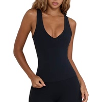 Tank Top Musim Panas Bergaya, Vest V-neck Dalam, Atasan Tanpa Lengan Ketat, Tank Top Wanita Solid Berkualitas Tinggi dan Bernapas