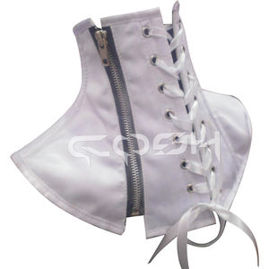 Burlesque Fetish High Neck Collar with Steel Boning Satin Neck <b>Corset</b> - Product Image 6