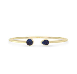 Pulsera Ajustable de Alta Gama con Baño de Oro de 18K, Diseño Multidruzy en Espiral, Engaste de Cabujón en Forma de Pera, Joyería Unisex de Moda - Product Image 1