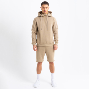 Chándal en blanco con etiqueta 2024 para hombre, chándal liso, chándal personalizado con logotipo, conjunto corto de dos piezas de verano para hombre - Product Image 1