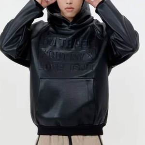 Fabricants Poids lourd Nouveau Produit populaire Surdimensionné Logo personnalisé gaufré en cuir véritable Toile Vestes formelles pour hommes Tendance 2025 - Product Image 4