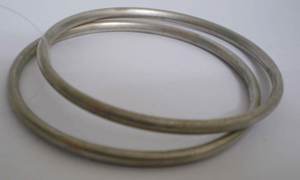 Bracelet en cuivre argenté mat artisanal de haute qualité tendance pour femmes, élégant bijou de mariée indien plaqué platine classique - Product Image 5