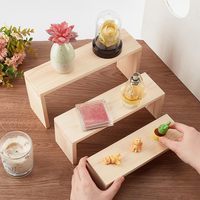 Présentoir de buffet en bois d'acacia, support de restauration pour buffet, desserts, tasse à gâteau, étagère à plusieurs niveaux, organisateur