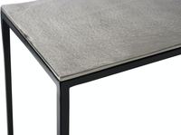 Table de Console en métal de finition noire de couloir pour la table de Console supérieure en métal de rectangle argenté de chambre à coucher et de salle à manger pour le petit espace