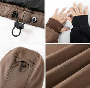 เสื้อฮู้ดผู้ชายดีไซน์ตามสั่งสไตล์แฟชั่นคุณภาพสูงกันน้ำตัดได้อย่างสมบูรณ์แบบหลากสี - Product Image 4