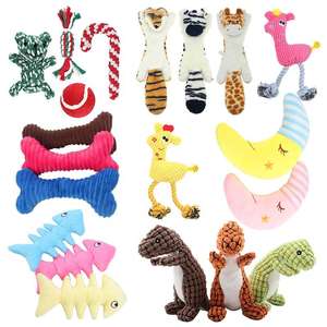 ของเล่นสุนัขแบบนุ่มนิ่มน่ารัก เป็นมิตรกับสิ่งแวดล้อม รูปการ์ตูน มีเสียงบีบ ทนทาน ทำจากผ้าพลัฌ รูปปลาหมึก โดนัท เม่น และผัก - Product Image 5