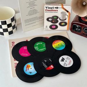 Juego de Posavasos de Metal con Diseño de Disco de Vinilo Retro, Temática Musical, Redondos, para Bares y Hogares, Venta al por Mayor - Product Image 3