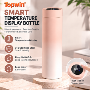 Gobelet intelligent avec affichage de la température, en acier inoxydable 316, isolé sous vide, tasse droite, bouteille tactile LED pour les voyages, le bureau, cadeau - Product Image 1