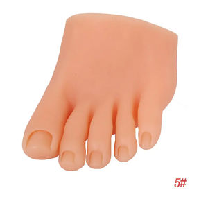 URCHOICE Drop Shipping <span class=keywords><strong>Pieds</strong></span> Mannequin Nail Art Silicone Pied Modèle Pour Manucure Nail Pratique Faux <span class=keywords><strong>Pieds</strong></span> Silicone Souple - Product Image 5