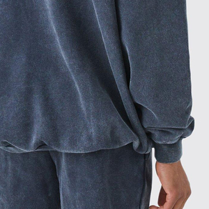 Custom Made Oversized <b>Men</b> Acid <b>Wash</b> Tracksuits OEM Supplier Regular Fit Cotton Blend Sportswear Breathable Tracksuits - Product Image 6