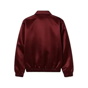 Veste en satin marron avec ourlet et poignets élastiques - Product Image 2