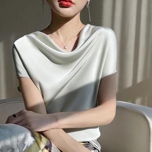 100% Cotton Summer Women's T-shirt Bottoming Basic Fashionable <b>Lady</b> Solid <b>Short</b> <b>Sleeve</b> Loose <b>Tops</b> Shirts trending - Product Image 2