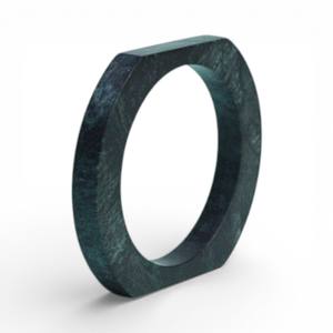 Anneaux de serviette en marbre vert poli avec une forme cylindrique lisse pour une décoration de table de luxe unique - Product Image 4