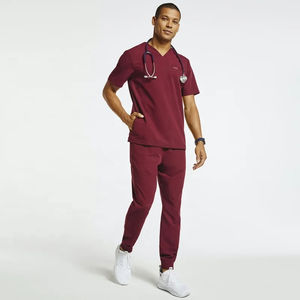 Conjunto de Uniformes Médicos para Hombre, Estilo Jogger, Antiarrugas, Lavable, Tejido Suave de Spandex, Secado Rápido, Transpirable, Uniforme de Hospital - Product Image 4