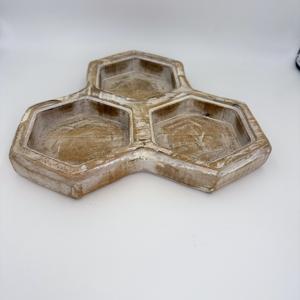 Plateau de service en bois d'acacia avec finition antique blanchie à prix compétitif, best-seller, nouveau design, pour la maison, les restaurants et les hôtels - Product Image 4