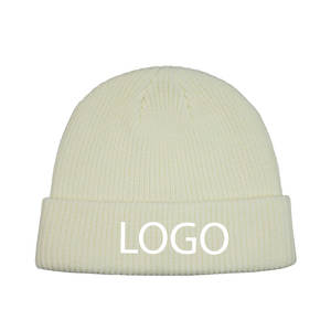 Bonnet en tricot jacquard tendance avec logo personnalisé, chapeau de mode streetwear hip-hop élégant, broderie 3D, taille unique, chaleur, temps froid - Product Image 4