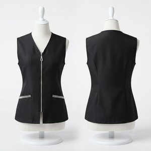 Chaqueta de Barbería para Mujer, Premium, 180 GSM, Tela de Poliéster y Spandex, Diseño de Paneles a Medida, Bordado Personalizado, DTF, OEM, ODM, Uniforme - Product Image 3