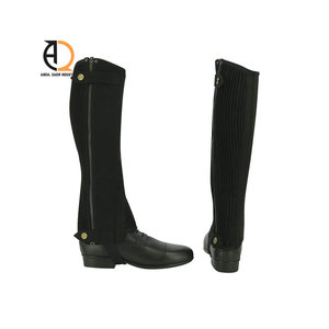 Medias Polainas Ecuestres de Cuero de Caballo, Estilo Inglés, Duraderas, Cómodas, de Cuero Genuino, Tendencia Top - Product Image 5