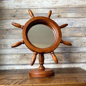 Modern stil antika kanada denizcilik gemi dümeni ayakta ayna kozmetik düğün için dekore edilmiş oturma odası ve giriş - Product Image 1