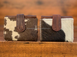 Real Cowhide Fur Leather Clutch New Design Stylish Multi Uses Western Hot Sale Real Cowhide Small <b>Card</b> Holder <b>Wallets</b> for Women - Product Image 3