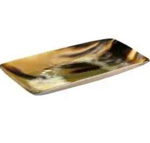 Plateau de service en corne de buffle fait main de haute qualité pour un restaurant à domicile polyvalent pour servir des aliments à manger caractéristique décorative - Product Image 6