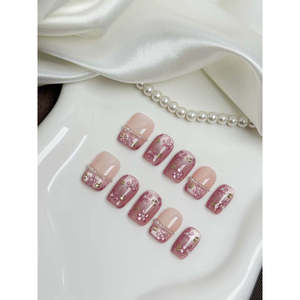 Uñas Postizas Orchid Glow, Diseño Elegante con Efecto Brillante - Product Image 3