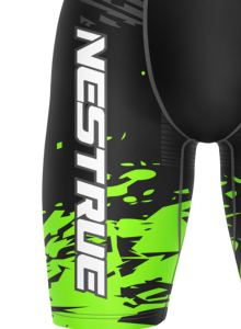 กางเกงกีฬาขาสั้นผ้าสแปนเด็กซ์รัดกล้ามเนื้อแห้งเร็วสำหรับผู้ชายกางเกงวิ่งออกกำลังกายในยิมมีรูปแบบสีพื้น - Product Image 6