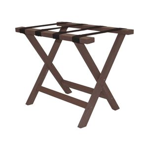Porte-bagages en bois de style hôtel avec sangles de soutien croisées parfait pour l'hospitalité des clients et l'installation professionnelle - Product Image 4