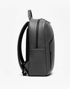 Premium Green Leather <b>Backpack</b> <b>with</b> Diagonal Zipper Slim Business and Laptop <b>Backpack</b> - Product Image 4