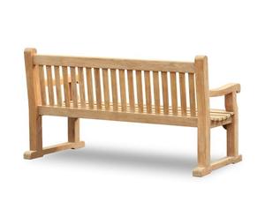 Banc de parc en teck de qualité supérieure, durable, résistant à l'eau, 3 places, mobilier d'extérieur pour appartement, patio, hôtel, restaurant, complexe hôtelier - Product Image 3