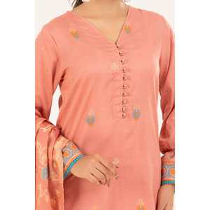 Conjunto de Traje Jacquard Naranja para Mujer, 3 Piezas, Diseño Sin Coser - Product Image 3