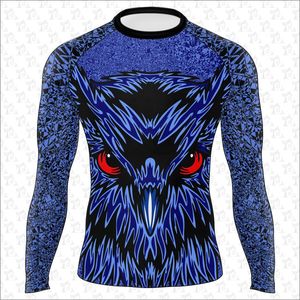 Sublimación personalizada de impresión de los hombres al aire libre Rash Guard mangas largas transpirable poliéster Spandex Material - Product Image 5