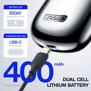 Rasoir électrique rechargeable sans fil portable pour hommes, rasoir facial étanche IPX7 pour la maison ou les voyages - Product Image 5