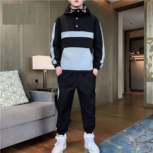 Survêtement personnalisé avec logo, pantalon de jogging coupe-vent respirant, ensemble deux pièces pour hommes, prix avantageux - Product Image 2