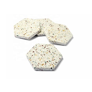 Juego de 4 posavasos de mármol gris de alta calidad, posavasos modernos para soporte para bebidas, juego de posavasos de mármol para café, té y mesa de cocina - Product Image 6