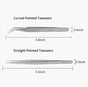 แหนบสำหรับต่อขนตาเครื่องมือที่มีความแม่นยำแบบโค้งสแตนเลสแยกโลโก้ได้ตามต้องการ - Product Image 4