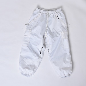 Pantalones de Nieve Blancos de Alta Calidad, Impermeables y Cortavientos, con Forro Polar Cálido, Cintura con Cordón y Dobladillo Elástico - Product Image 1