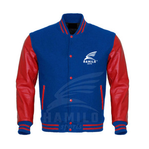 Vestes Letterman de l'université en cuir de laine spécial OEM pour hommes femmes logo de broderie personnalisé saison d'hiver avec décoration de bouton - Product Image 1